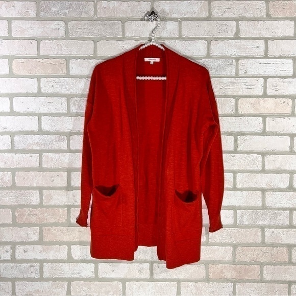 Madewell Bradley Cardigan Long Sleeve Sweater in Thai Chili Size XS - Picture 3 of 11
